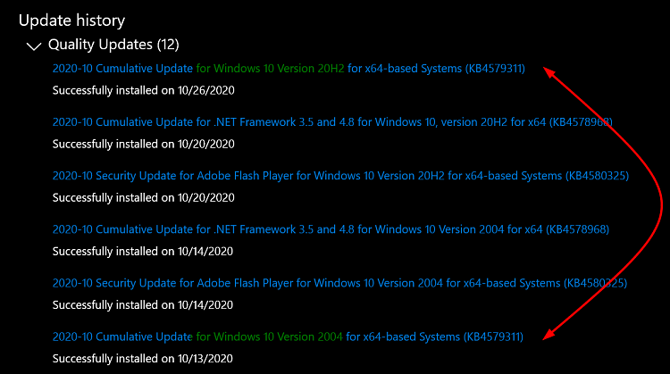 KB4579311 Cumulative Update Windows 10 v2004 build 19041.572 - Oct. 13-2020-10-26_13h45_13.png