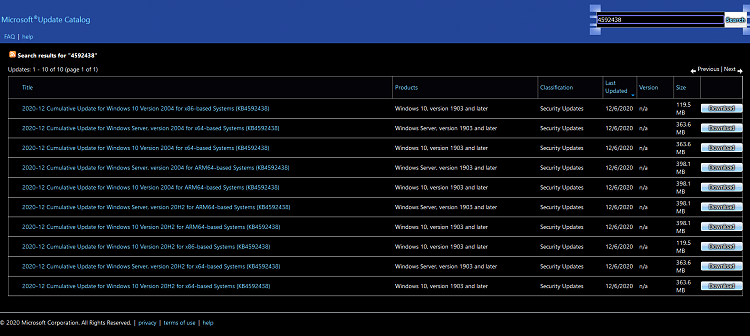 KB4592438 CU Windows 10 v2004 build 19041.685 and v20H2 19042.685-kb4592438.png