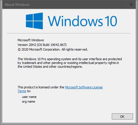 KB5000802 CU Windows 10 v2004 build 19041.867 and v20H2 19042.867-capture.jpg