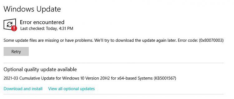 KB5000802 CU Windows 10 v2004 build 19041.867 and v20H2 19042.867-wu-error.jpg