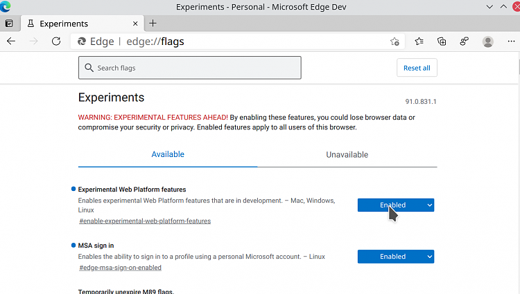 You can now sign-in and sync favorites with Microsoft Edge on Linux-screenshot_20210324_094519.png