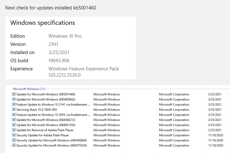 KB5001460 Windows Feature Experience Pack for Windows 10-image.png
