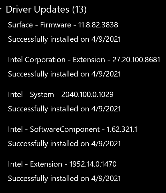 New Surface Pro 6 drivers and firmware for Windows 10 - April 8-du1.png