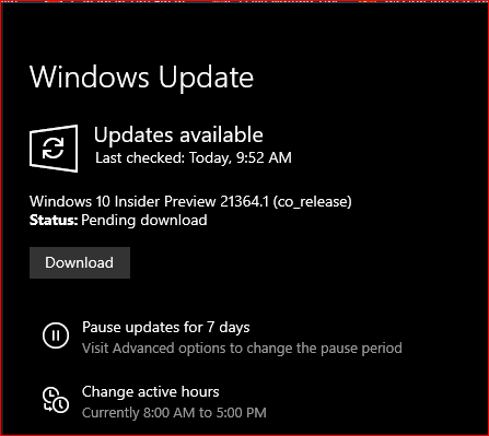 KB5003402 Windows 10 Insider Preview Dev Build 21364.1011 - April 28-pending-download-21364.1.png
