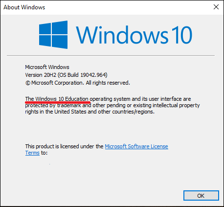 KB5001391 CU Windows 10 v2004 build 19041.964 and v20H2 19042.964-win-10-eduction-version-202h-946.png