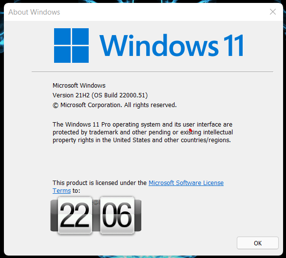 Windows 11 Insider Preview Dev 1002200051 Corelease June 28