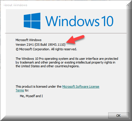 KB5004237 Windows 10 2004 19041.1110, 20H2 19042.1110, 21H1 19043.1110-winver-after-installing-kb5004237-asus.png