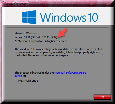 KB5005565 Windows 10 2004 19041.1237, 20H2 19042.1237, 21H1 19043.1237-winver-after-installing-kb5005565.png