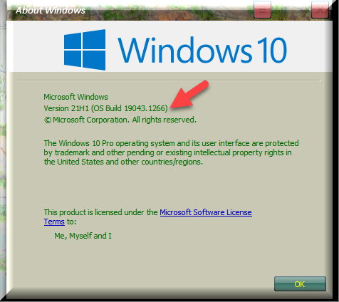 KB5005611 Windows 10 2004 19041.1266, 20H2 19042.1266, 21H1 19043.1266-winver-after-installing-kb5005611.png