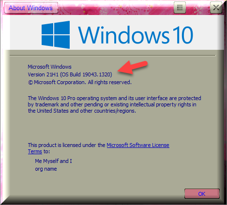 KB5006738 Windows 10 2004 19041.1320, 20H2 19042.1320, 21H1 19043.1320-winver-after-installing-kb5006738.png