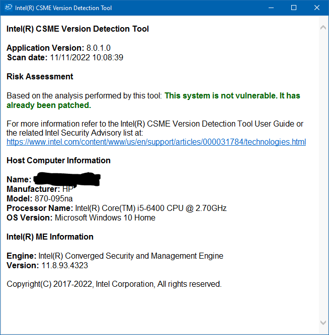 Intel CSME, SPS, TXE, DAL, and Intel AMT 2019.1 QSR Advisory - July 1-image.png