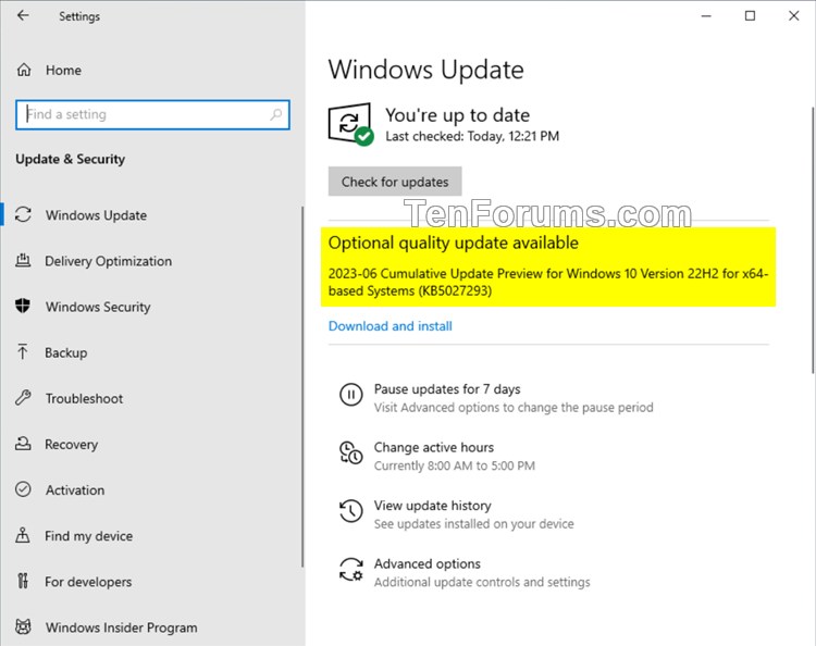 KB5027293 Windows 10 Cumulative Update Preview Build 19045.3155 (22H2)-kb5027293.jpg