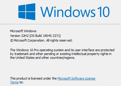 KB5028244 Windows 10 Cumulative Update Preview Build 19045.3271 (22H2)-winver22h2.jpg