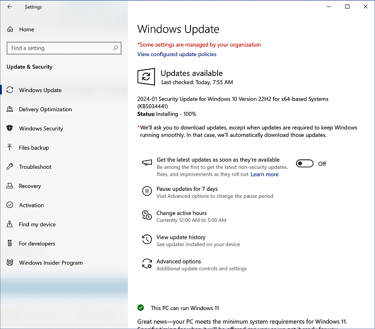 KB5034441 Security Update for Windows 10 (21H2 and 22H2) - Jan. 9-kb5034441-update-installed.png