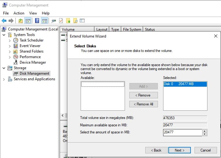 KB5034441 Security Update for Windows 10 (21H2 and 22H2) - Jan. 9-3-disk-management.jpg