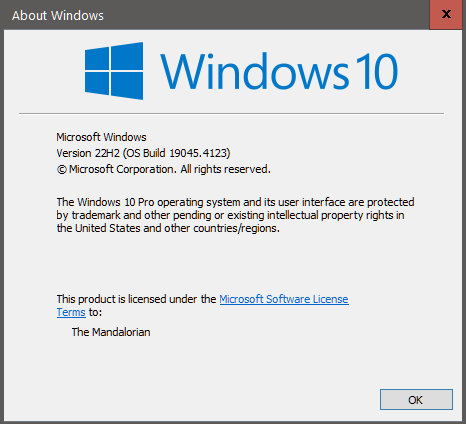 KB5034843 Windows 10 Cumulative Update Preview build 19045.4123 (22H2)-winver.png