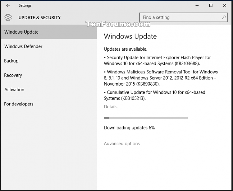 Windows 10 Cumulative Update KB3105213 November 10th.-kb3105213.png