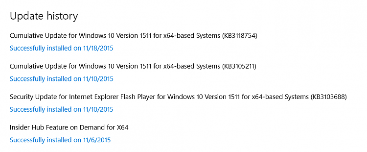 Insiders enrolled to 'Redstone' after Cumulative Update for Window 10-update-hist.-11.20.15.png