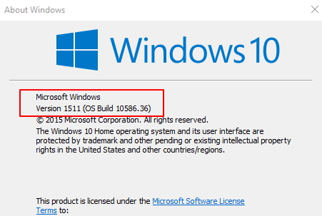 Cumulative Update for Windows 10 Version 1511 KB3124263-winver-10586.36.jpg