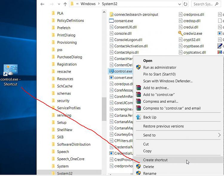 Microsoft Moves Taskbar Options To Settings In Redstone-create-control-panel-shortcut.jpg