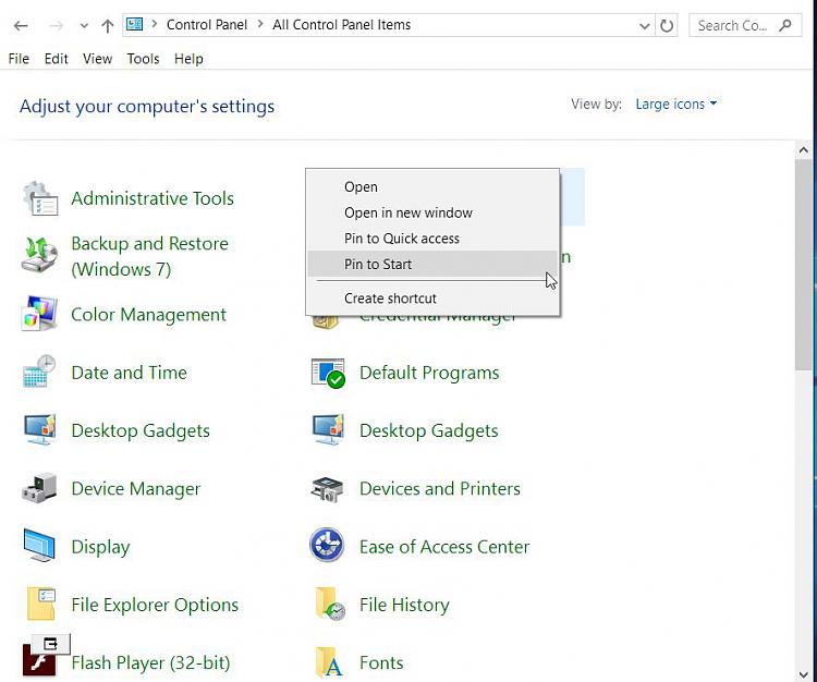Microsoft Moves Taskbar Options To Settings In Redstone-control-panel-pinning-shortcut-options.jpg