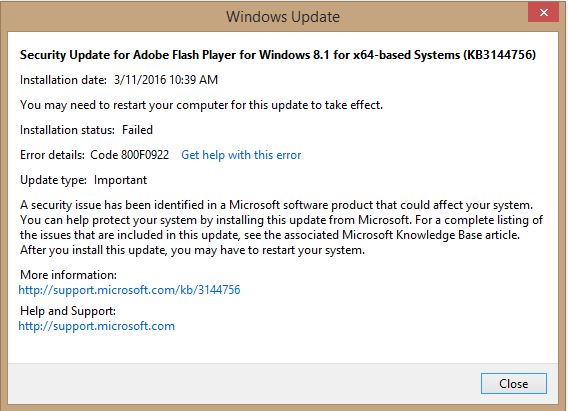 Cumulative Update for Windows 10 Version 1511 KB3140768-flashfail.jpg