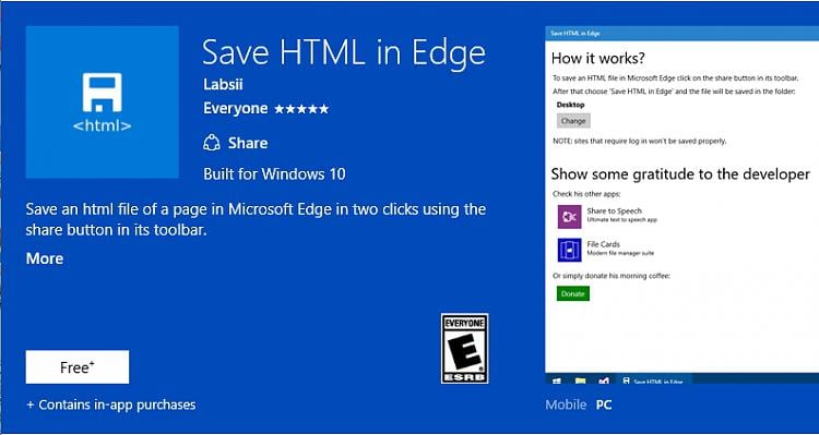 Edge extension, Page Analyzer, shows up in the Windows Store-save-html-edge.jpg