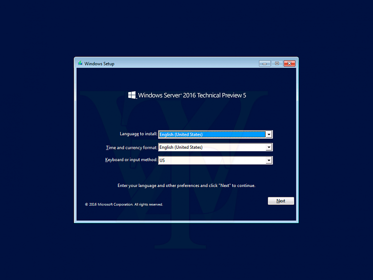Microsoft Windows Server 2016 Technical Prev. 5 Build 14291 Screenshot-1-465530_original.png