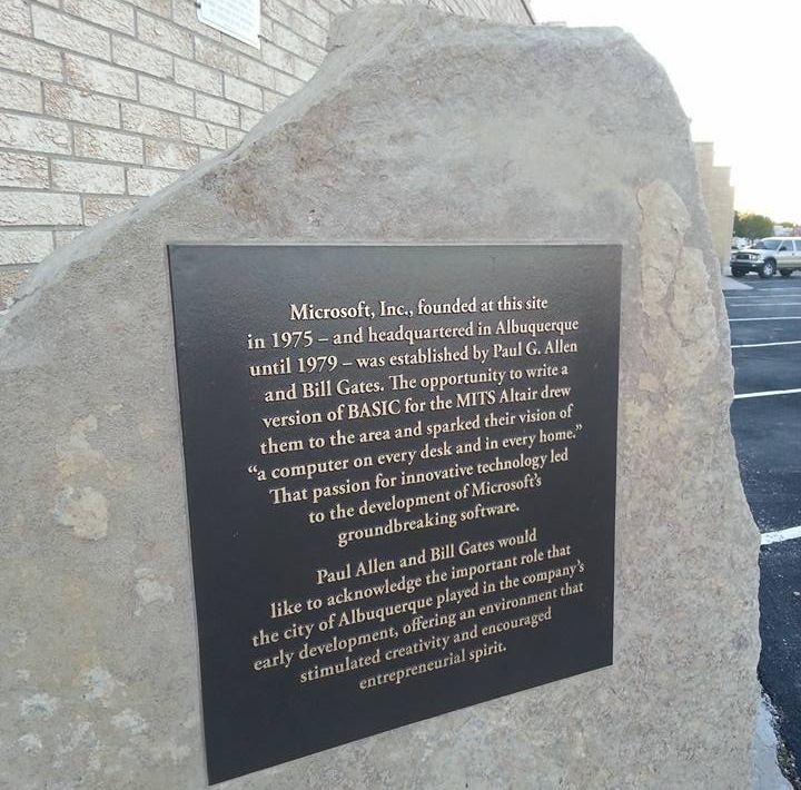 Microsoft began 41 years ago today in Albuquerque, New Mexico-microsoft-monument.jpg