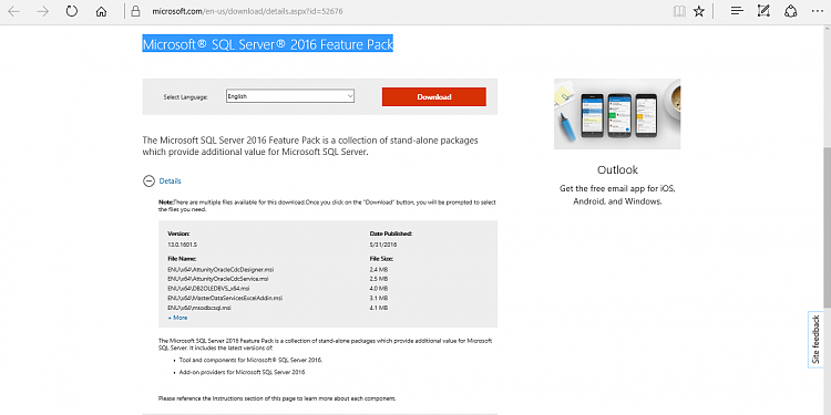 Download Microsoft SQL Server 2016 Express RTM Build 13.0.1601.5-screenshot-905-.png