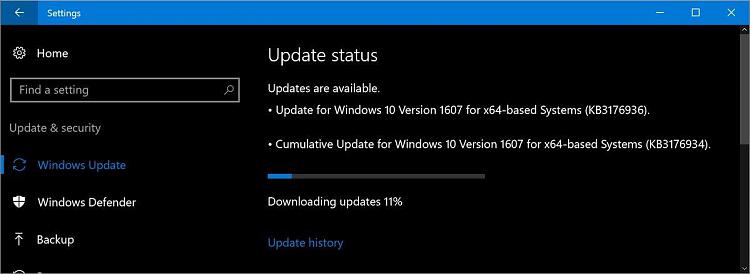 servicing stack update for windows 10 version 1607