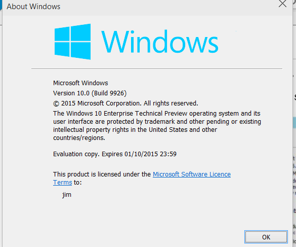 Winver on Build 9926 Expiry now shows as OCT 1st 2015-win10.png