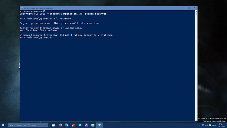 How to repair your system files using Dism and Sfc in build 10041-sfc-no-integrity-violations.png