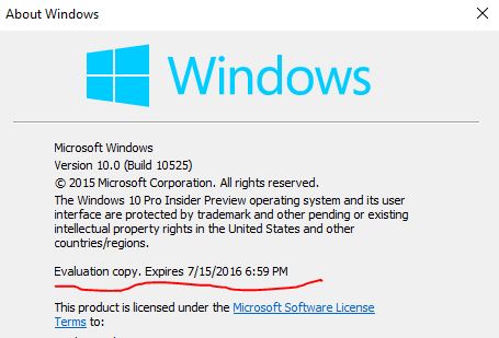 Microsoft tells some Insiders to stop using Windows 10 preview-winver-10525.jpg