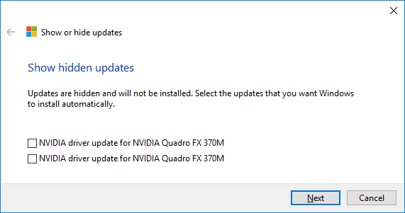 Can't hide NVIDIA driver update in Windows Update-hidden-updates.png