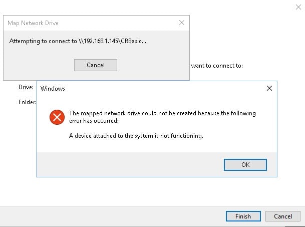 After Win10 update to Ver 1607 x64, can no longer access NAS-map-drive-error-normal-login1-error.jpg
