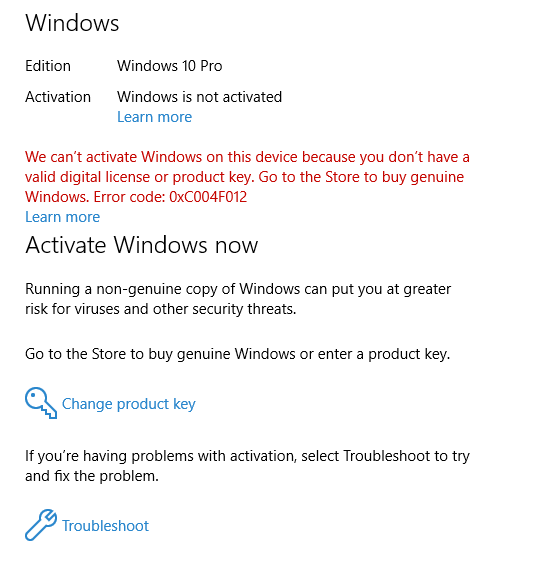 Windows 10 Pro Digital License Activate Windows Watermark