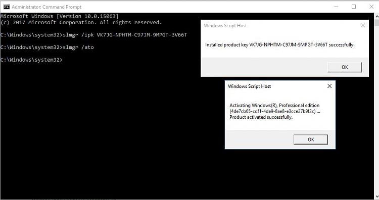 activate windows 10 using cmd