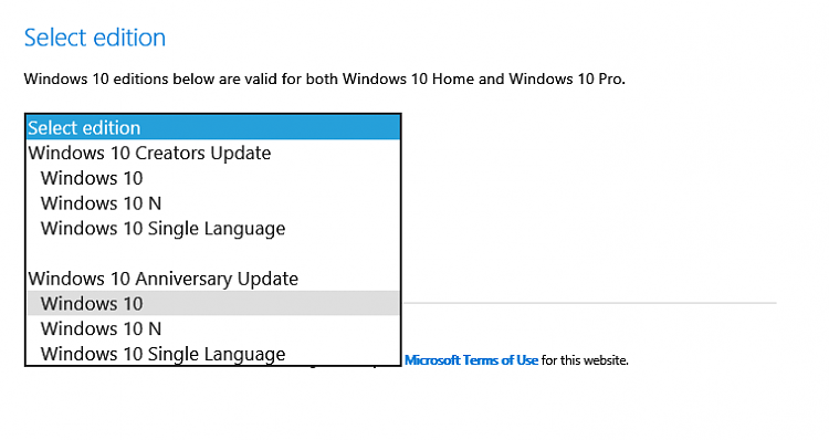 Windows Update stuck at 0%-select-edition.png