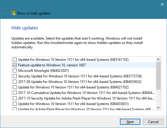 How to stop 1709 from installing through updates-hide.png