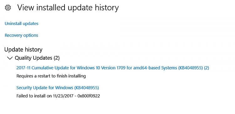 feature update to windows 10 version 1709 amd64