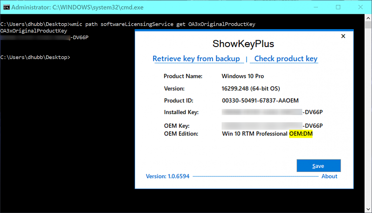 get my product key windows 10 cmd