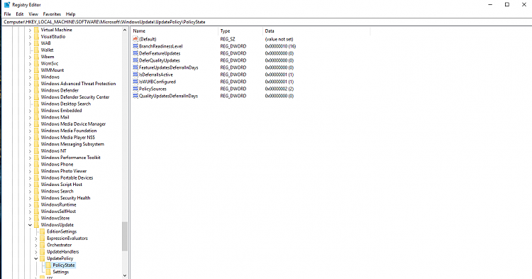 Windows 10 1703 to 1709 Defer Feature Updates Registry &quot;Hack&quot; Issues-1709-registry-policy-state-updated.png