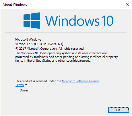 Stopping the 'Blue Screen' from 'popping up' for Win 10 'invasion'!-winver-1709.png
