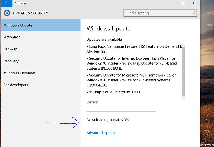 build 10130 - Stuck at ZERO (o%) percent-zero.png