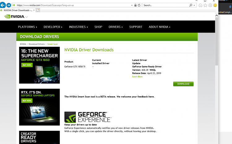 Botched updates of windows update in the list-nvidia-zero-drivers.png