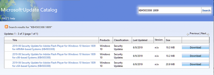 update catalog microsoft