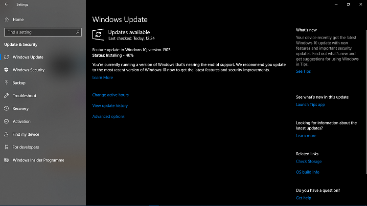 Should I update my Windows 10 version into Windows 10 version 1903?-update.png