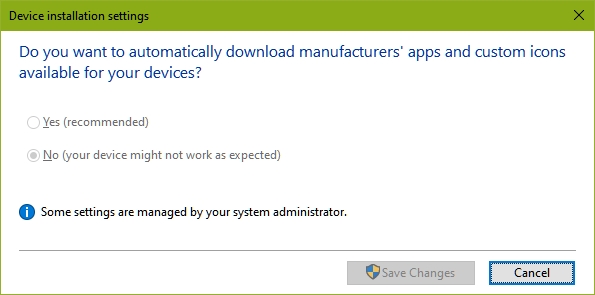 Persistent refusal to disable &quot;exclude driver update&quot;-device-installation-settings-dialog-grayed-out.jpg