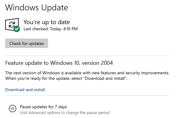 What is the risk if I still don't receive the Win Update 2004-2004-feature-update-optional.png